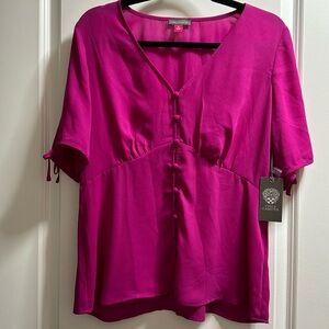 Vince Camuto Short Sleeve Blouse Size M